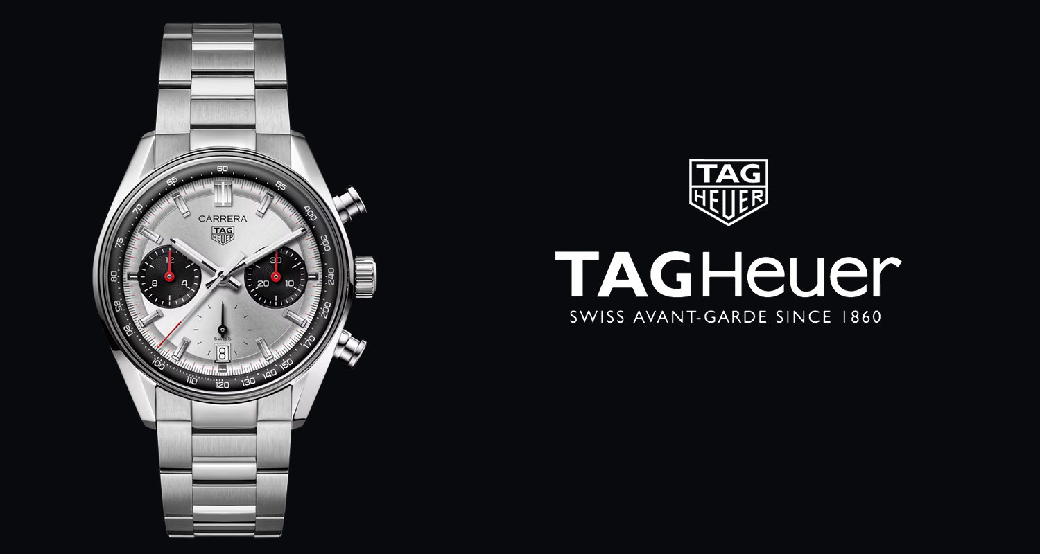 タグ・ホイヤーのロゴと腕時計の画像